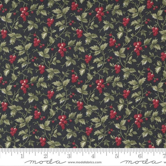 Poinsettia Plaza Ebony 44294 15 by 3 Sisters for Moda Fabrics