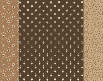 Curated Cottons Strip-It edge to edge R310739D-BROWN-2 by Sheryl Johnson for Marcus Fabrics