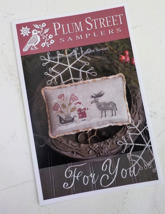 For You by Plum Street Samplers...cross stitch pattern, Christmas cross stitch, winter cross stitch