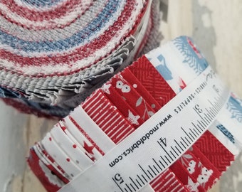 Old Glory Jelly Roll by Lella Boutique for Moda Fabrics...patriotic, Americana