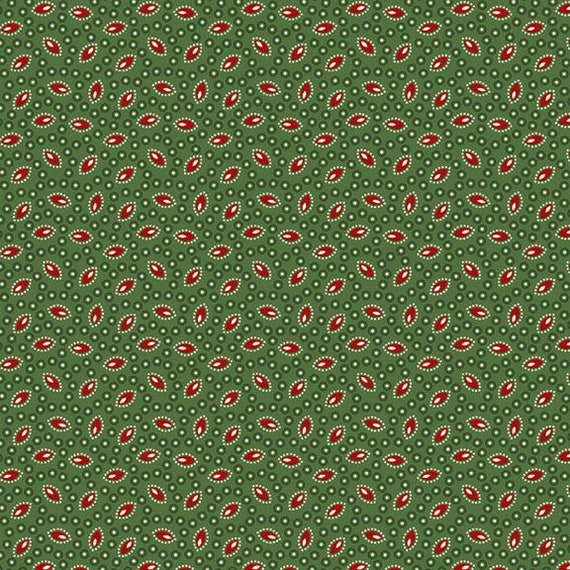 Yesteryear Yuletide Petal R310614D-GREEN by Sheryl Johnson for Marcus Fabrics