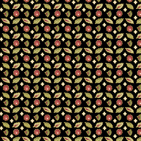 Christmas at Home...16720M-12 Emil...Black...April Cornell...Benartex