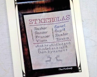 St. Nicholas sampler by The Pinkeep...cross stitch pattern