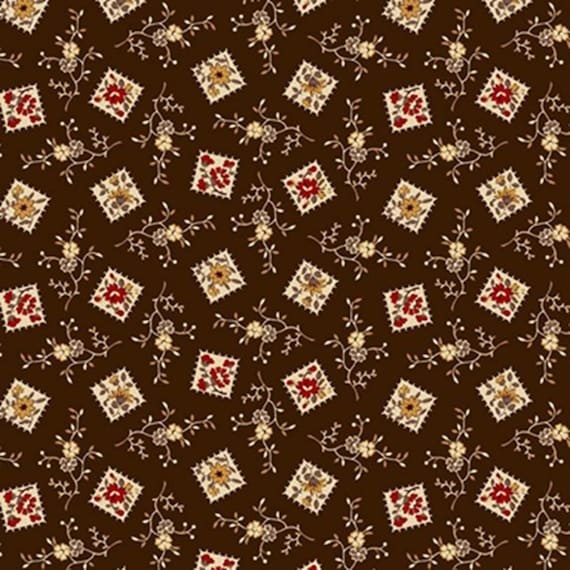 Ultimate Umbers...R311603D brown...postage patches...Sheryl Johnson...Marcus Fabrics