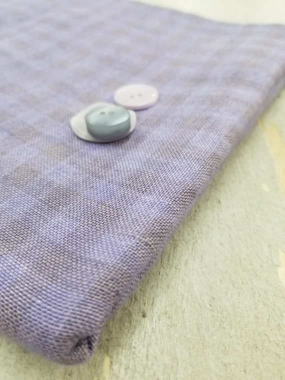 Weeks Dye Works, Gingham Peoria Purple, Fat Quarter, 100% linen, cross stitch linen