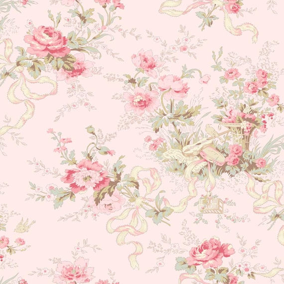 Charlotte...Y4611-41 Light Pink...Cottage Floral...Clothworks