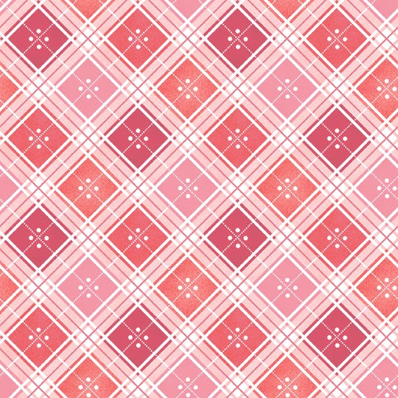 Garden Picnic...Plaid...Pink...MAS10774-P...Maywood Studio
