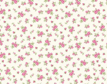 Cottage Charm Tossed Tiny ROSE-CD2256-BUTTER designed by Timeless Treasures, Pastel Floral