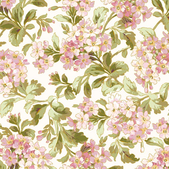 Grand Entrance...Traveling Phlox...Metallic Cream...MASM10432-E...Maywood Studio