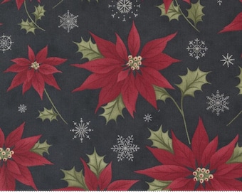 Poinsettia Plaza Ebony 44290 15 by 3 Sisters for Moda Fabrics