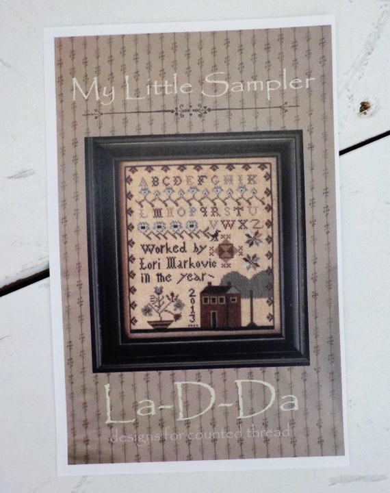 My Little Sampler by La-D-Da...cross stitch pattern, house cross stitch, sampler cross stitch