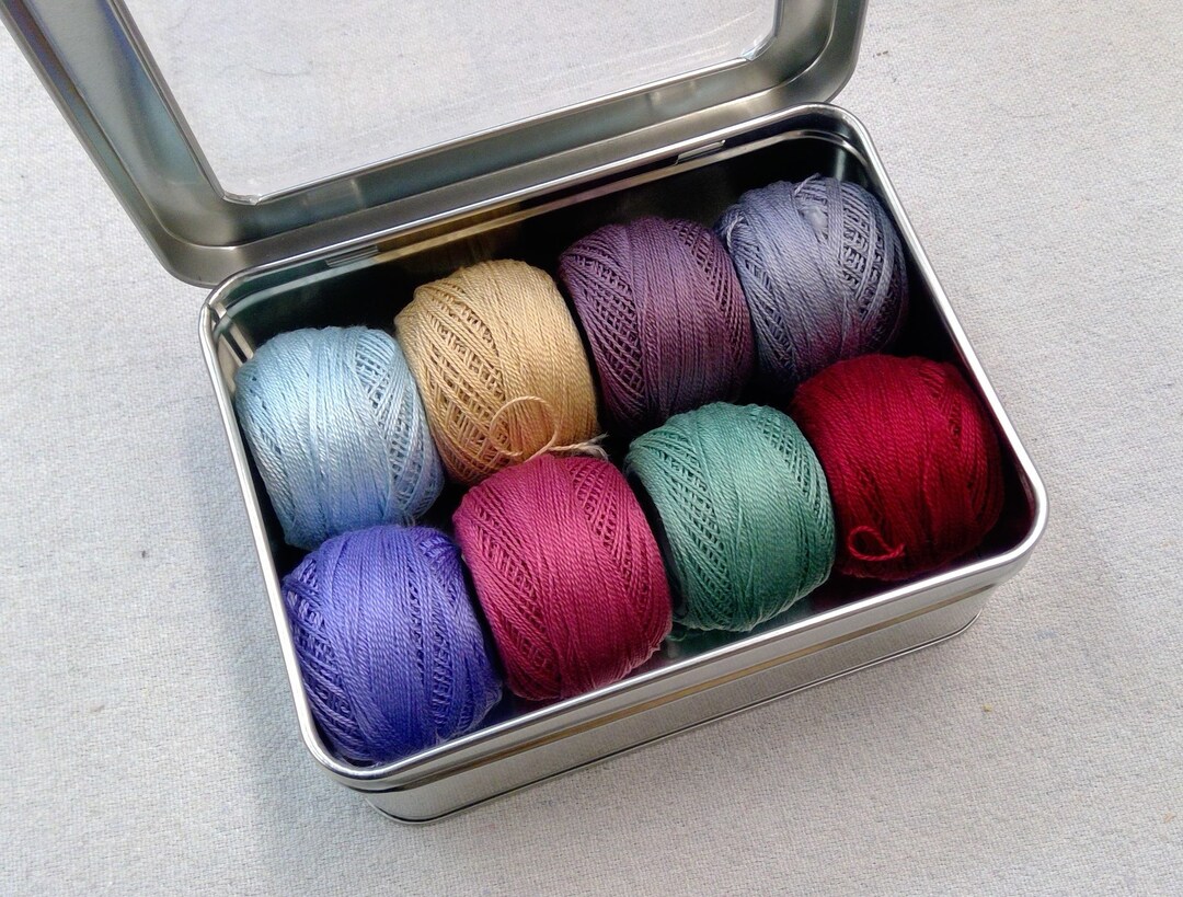 Tilda's Old Rose-inspired Thread Box...featuring 8 DMC Perle Cotton ...