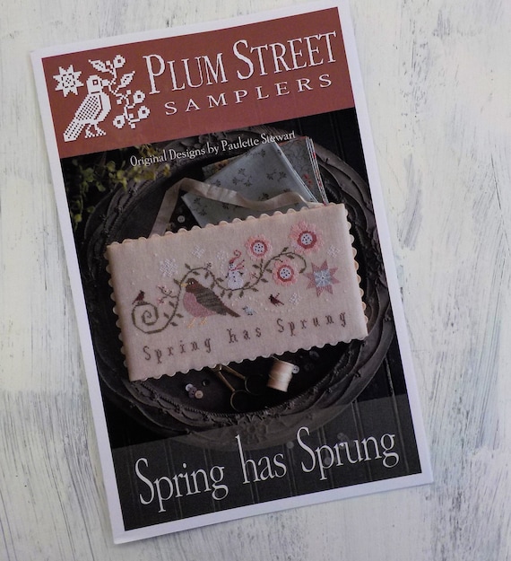 Spring has Sprung by Plum Street Samplers...cross stitch pattern, cross stitch