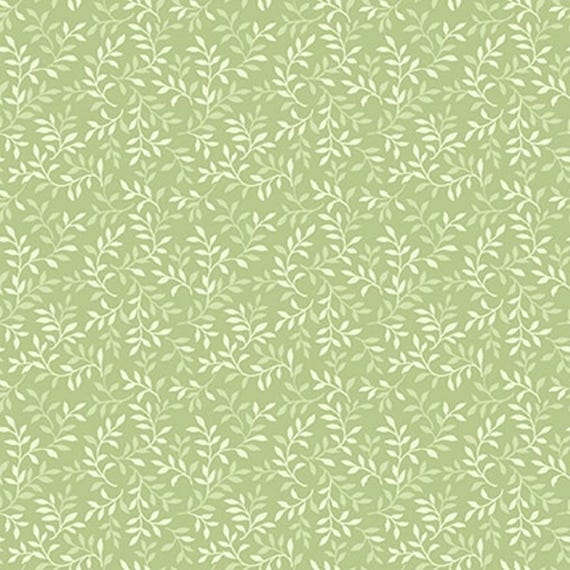 My Victorian Garden...Green 3414-66...designer Mary Jane Carey...Henry Glass...pastel