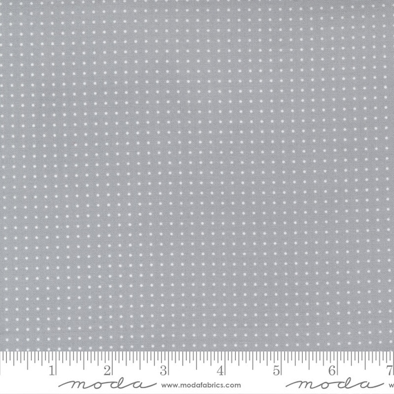 Dwell Pin Dot Gray 55276 18 by Camille Roskelley for Moda Fabrics