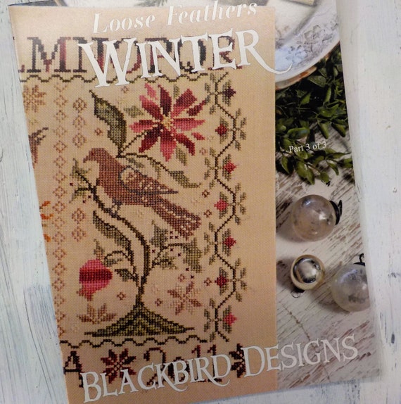 Loose Feathers Winter Part 3 of 3 by Blackbird Designs...cross-stitch design