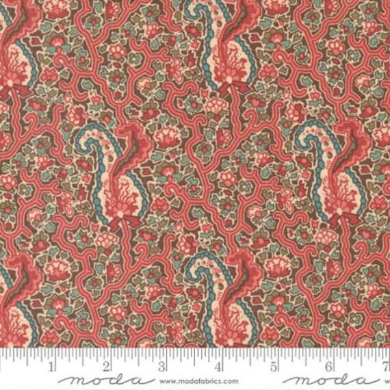 Dinah's Delight 1830-1850 Dark Chocolate 31671 18 designed by Betsy Chutchian for Moda Fabrics