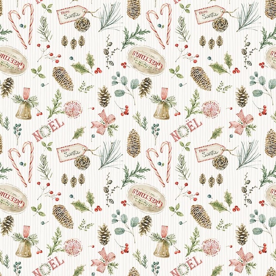 Holiday Spirit...CD17461-CREAM...Lisa Audit...Riley Blake Designs
