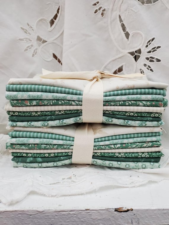 Birdsong...HALF yard bundle...Hummingbird green...Jera Brandvig/Quilting in the Rain...Maywood Studios...8 prints