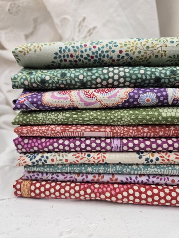 Hometown/My Neighborhood...HALF YARD Bundle...a Tilda Collection...by Tone Finnanger...10 Prints