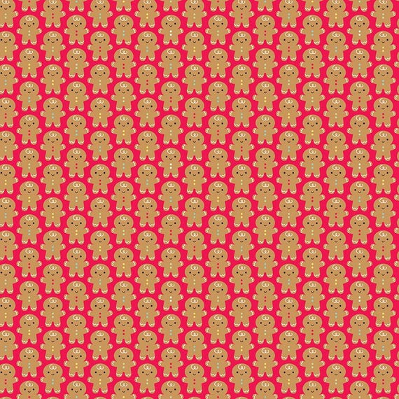 Gingerbread Kisses...C16442 RED...Doodlebug Designs...Riley Blake Designs