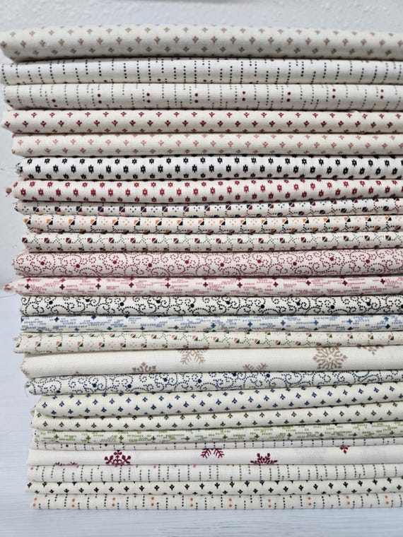 Seasonal Shirtings...HALF Yard Bundle...Stacy West/Buttermilk Basin...Henry Glass...25 prints