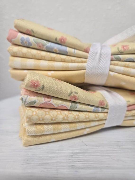 Handmade Sweetness...FQ bundle...Golden Yellows...Heather Briggs of My Sew Quilty Life...Moda Fabrics...5 prints