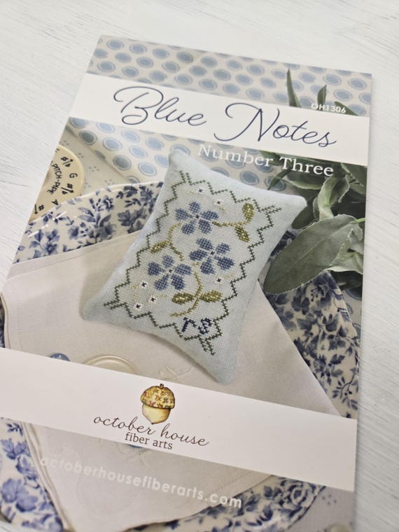 Blue Notes...Number 3...October House Fiber Arts...cross stitch chart
