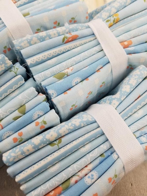 Dainty Meadow...Bluebell & Sky FQ bundle...Heather Briggs of My Sew Quilty Life...Moda Fabrics...8 prints