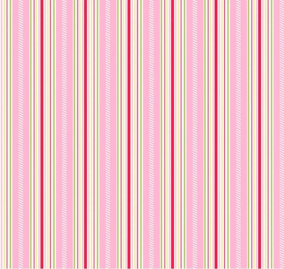 Posie TW10 pink by Tanya Whelan...cottage style print, pink stripe