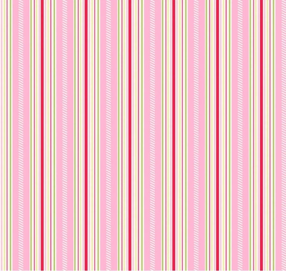 Posie TW10 pink by Tanya Whelan...cottage style print, pink stripe