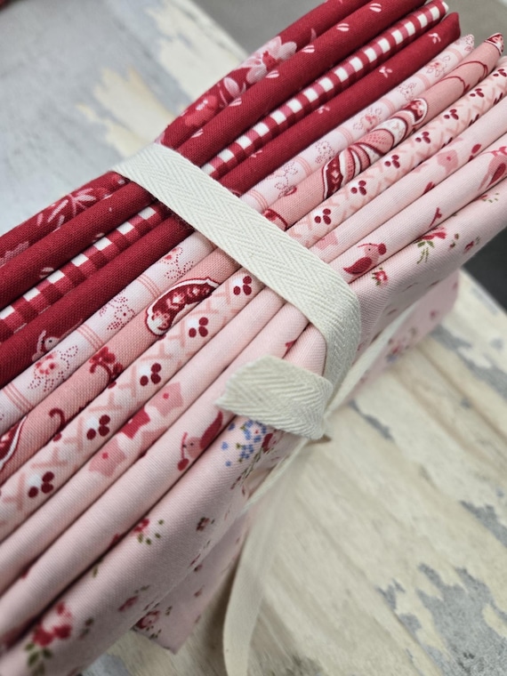 Hollyhocks & Roses...HALF YARD Cheeky and Holly Bundle...Bunny Hill Designs...Moda Fabrics