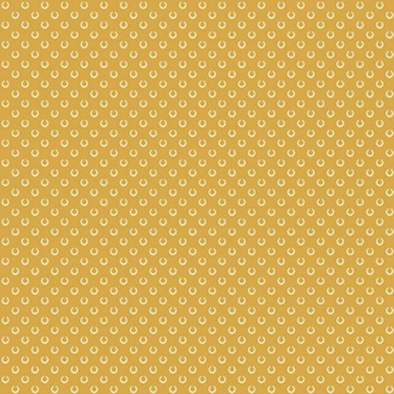 Stash Happy...R381619D gold...circles...button...Jeni Gaston...Marcus Fabrics