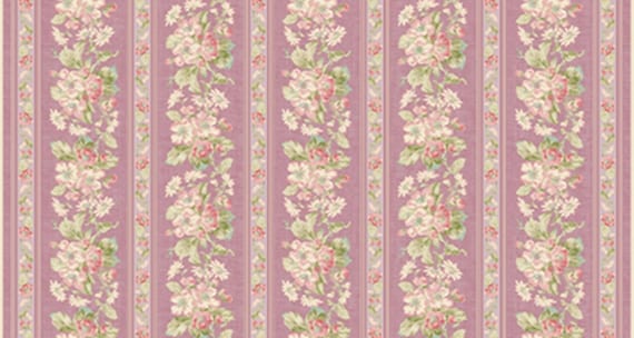Beloved...1665020B...apple blossom stripe...washed rose...April Cornell...Benartex