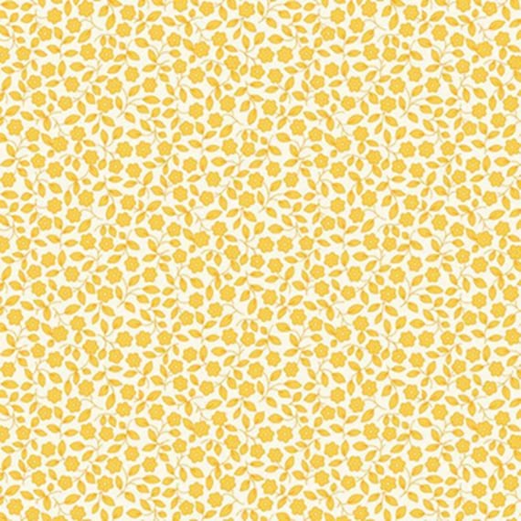 Aunt Grace...R351029D yellow...viney floral...Judie Rothermel...Marcus Fabrics