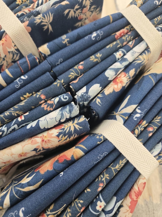Sandalwood...Indigo fat quarter bundle...3 Sisters...Moda Fabrics...7 fat quarters