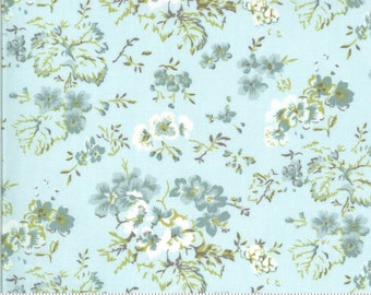18700LC sweet floral fabric in blue green and gray Dover Layer Cake by Brenda Riddle Designs for Moda Fabrics