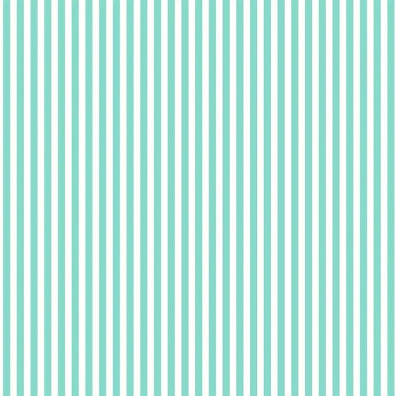 Picnic TW18 Aqua by Tanya Whelan...cottage style print, stripe