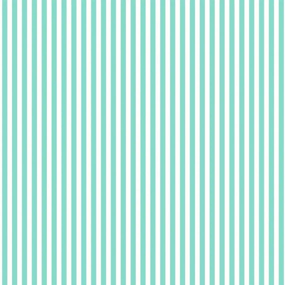 Picnic TW18 Aqua by Tanya Whelan...cottage style print, stripe