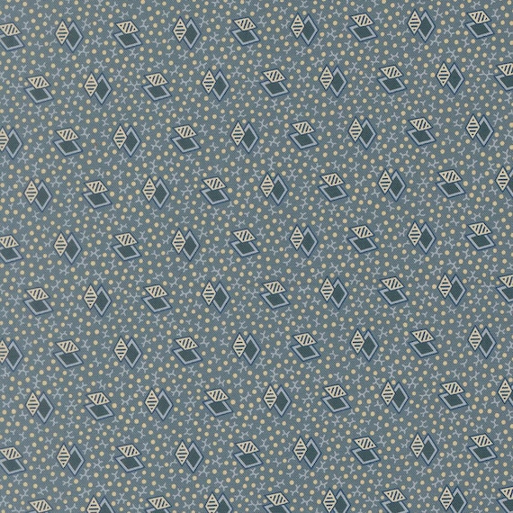 Miss Mollie 1850-1890...47567 19 Weathered Cadet Blue...Betsy Chutchian...Moda Fabrics
