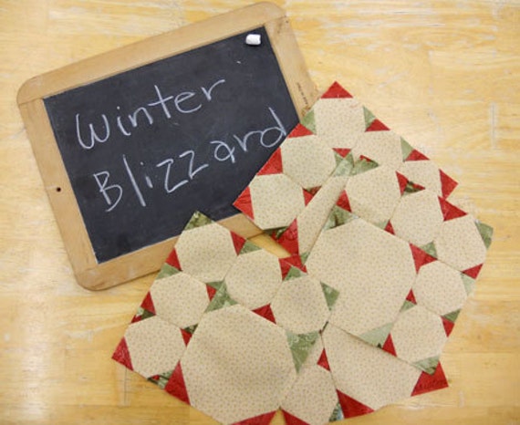 Week 5 Winter Blizzard..Christmas Morning Quilt Along...PDF block pattern