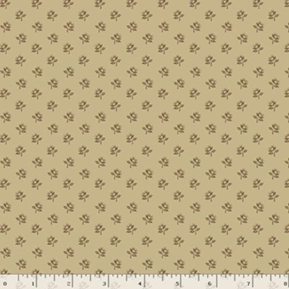 Stash Happy...R381617D khaki...floret...Jeni Gaston...Marcus Fabrics