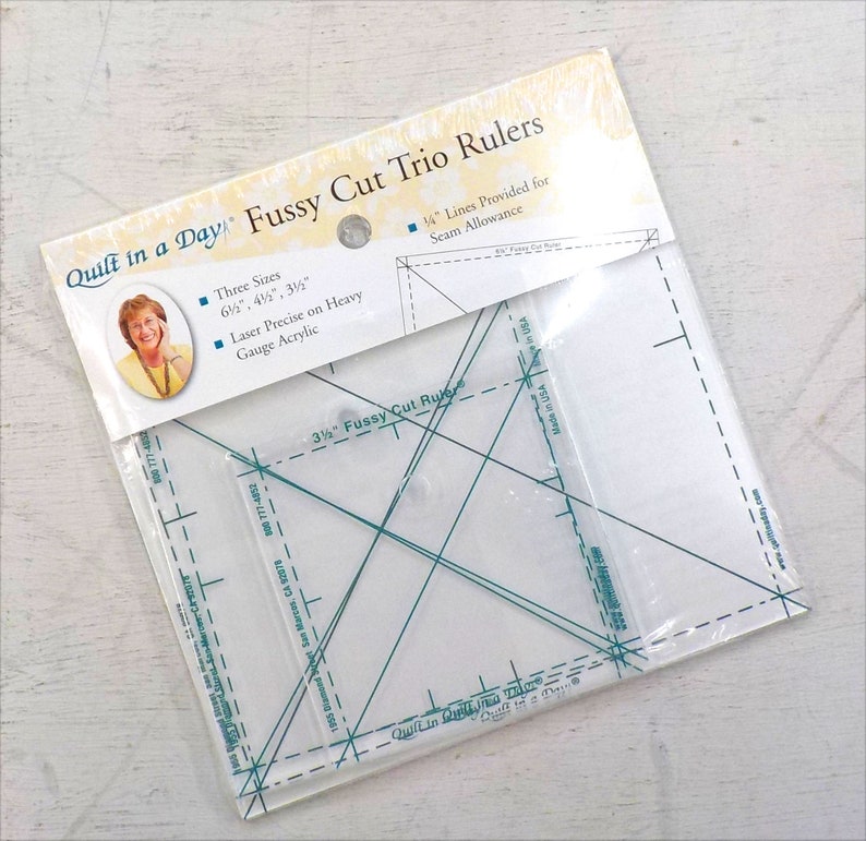 Fussy Cut Trio Rulers by Quilt in a Day...3 rulers Etsy