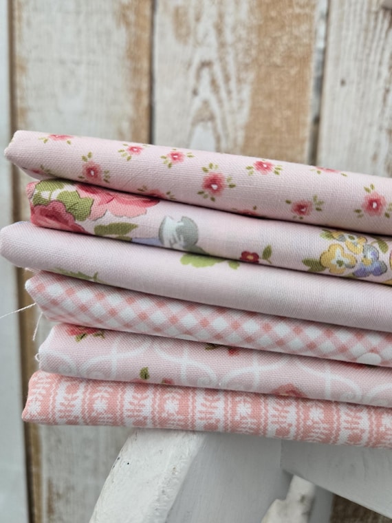 Memory Lane...Petal/Blush HALF Yard Bundle...Brenda Riddle of Acorn Quilt Company...Moda Fabrics...6 prints