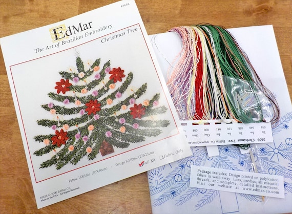 Christmas Tree #3658...EdMar kit...Brazilian embroidery...christmas kit...christmas embroidery