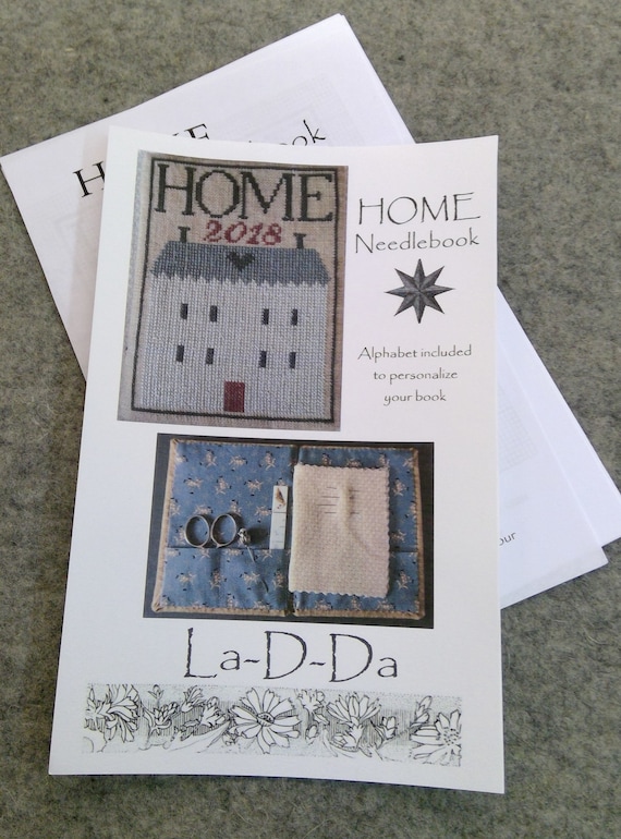 HOME Needlebook by La-D-Da...cross stitch pattern