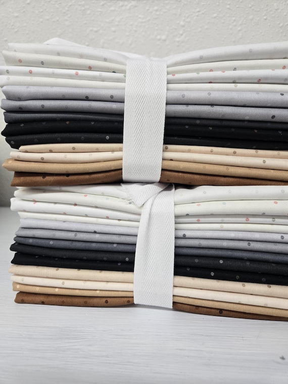 Peppercorn Neutrals...FQ Bundle...Janelle Penner...White Owl Textiles...13 prints