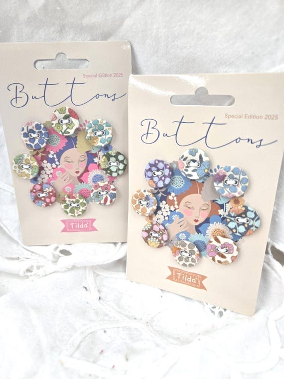 Wallflower...Buttons...a Tilda Collection...Tone Finnanger...2 options