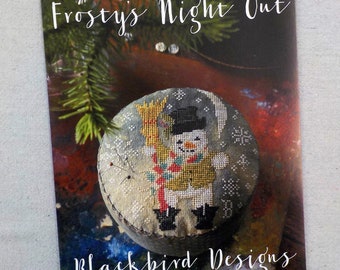 Frosty's Night Out by Blackbird Designs...cross stitch pattern, cross stitch