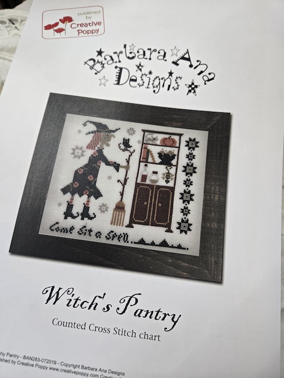 Witch's Pantry...Barbara Ana Designs...cross stitch chart...Halloween Cross Stitch